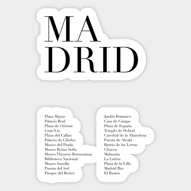 Madrid Sticker by wisemagpie